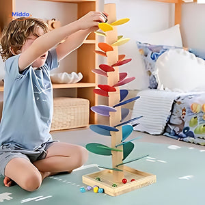 LearnPlay™ Ballenbaan Boom | Educatief Houten Speelgoed voor Kinderen
