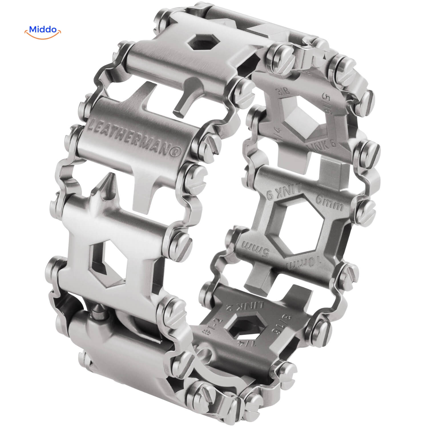 Leathermand logo zilver armband