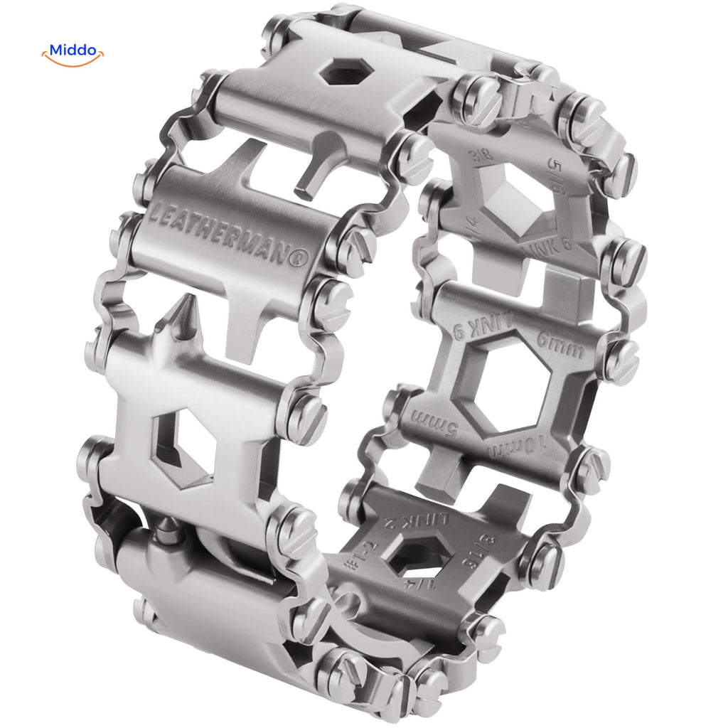 Leathermand logo zilver armband