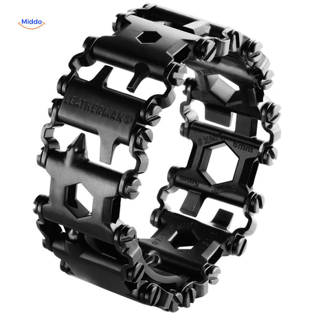 Leathermand logo zwart armband