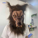 Lupinox Masker halloween wolfmasker met gouden ogen www.middo.nl