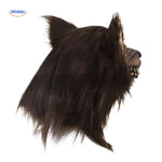 Lupinox Masker laterale wolfmasker met bont en tanden www.middo.nl