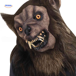 Lupinox Masker schrikwekkende wolvenmasker close up www.middo.nl