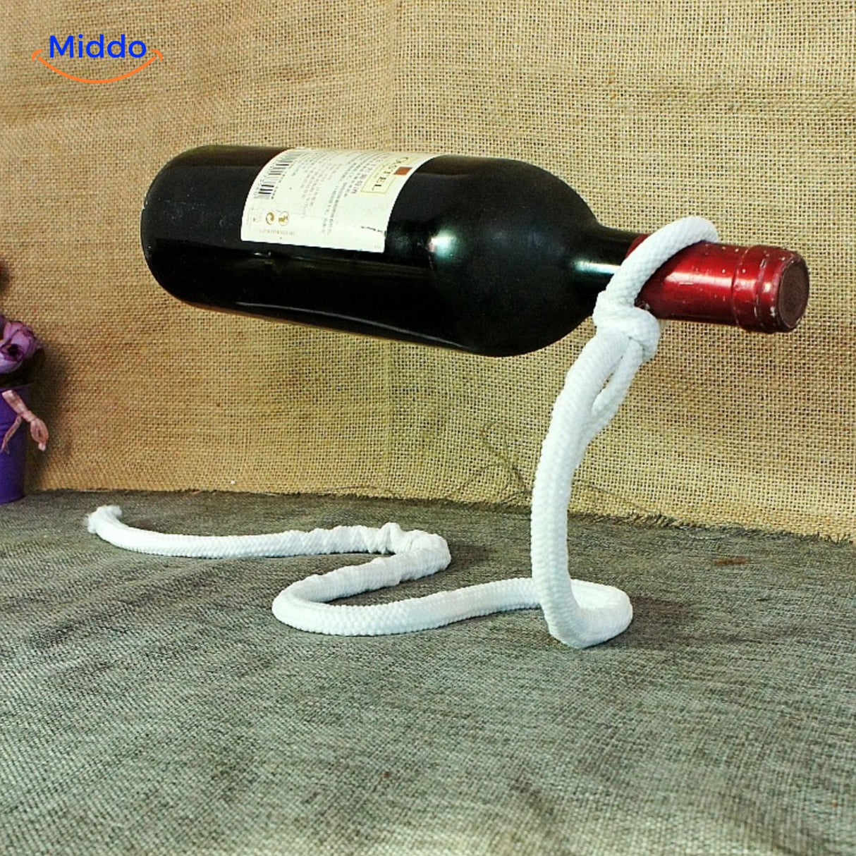 Luxura WineRack witte touw houder