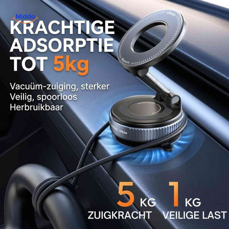 MagnaFold Houder krachtige zuignap 5kg adsorptie dashboard houder www.middo.nl
