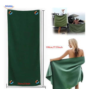 MagnaTowel Strand handdoek met magneten voor reizen en zwemmen www.middo.nl