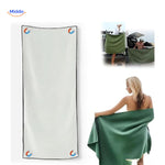 MagnaTowel Strand witte handdoek met magneten www.middo.nl