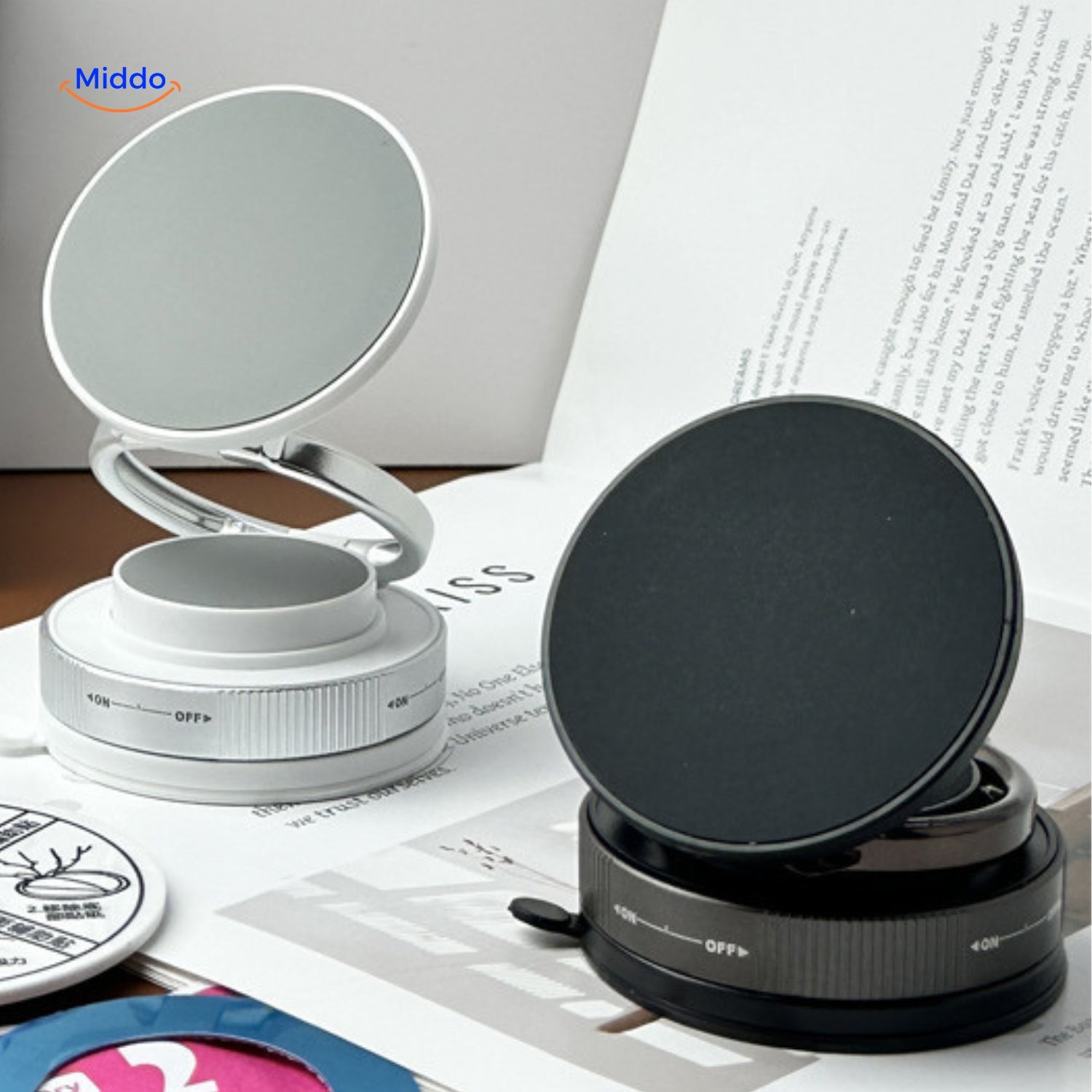 Magnevo Telefoonhouder magnetische houder zilver en zwart www.middo.nl