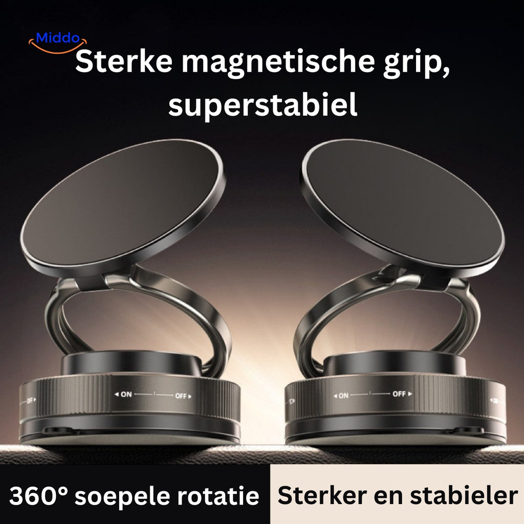 Magnevo Telefoonhouder magnetische rotatiehouder superstabiel www.middo.nl