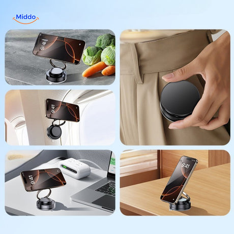 Magnevo Telefoonhouder multi toepasbare magnetische standaard www.middo.nl
