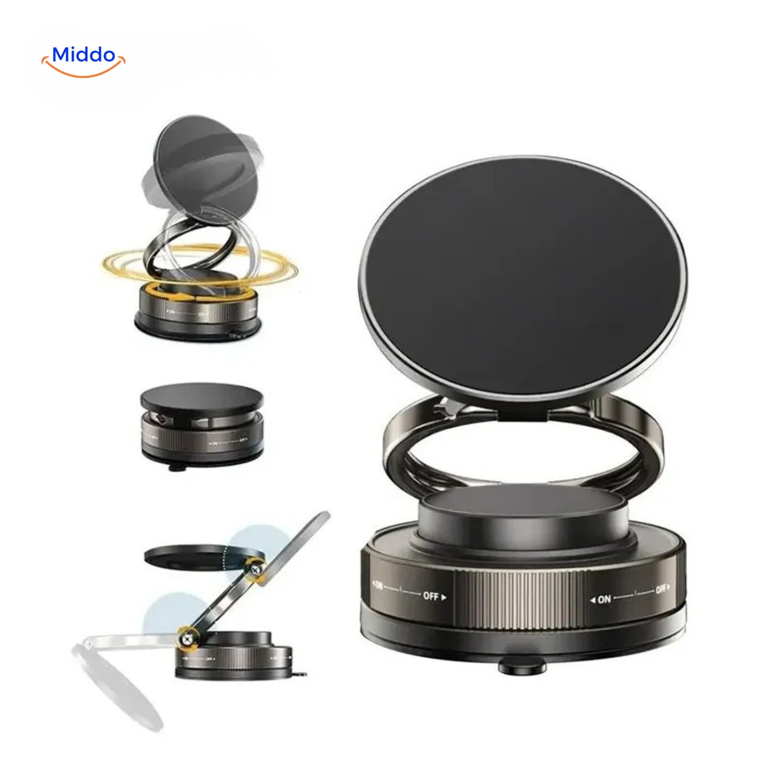 Magnevo Telefoonhouder opvouwbare magnetische standaard www.middo.nl