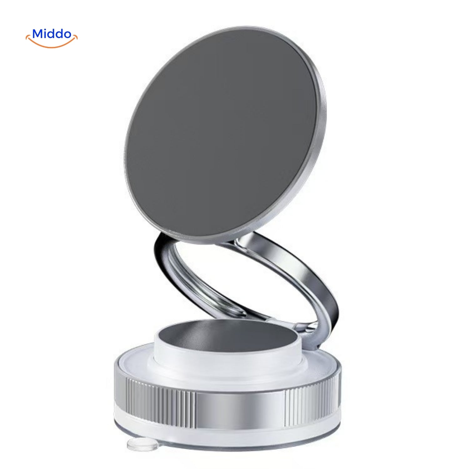 Magnevo Telefoonhouder opvouwbare magnetische telefoonstandaard zilver www.middo.nl
