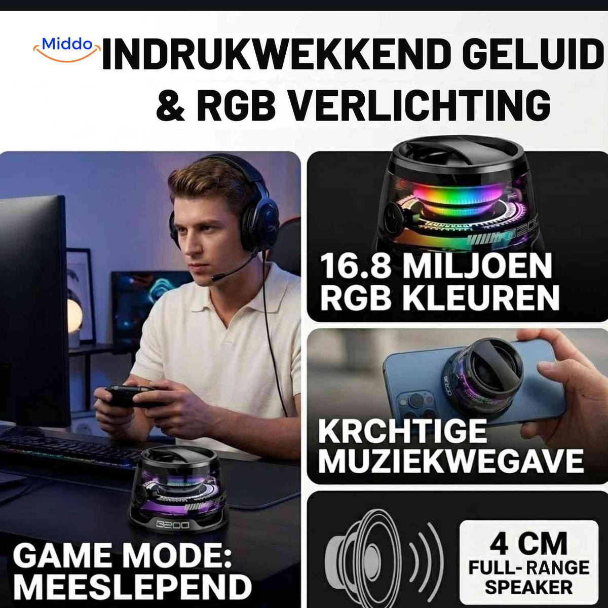 MagniBeat Speaker compacte bluetooth speaker gebruik www.middo.nl