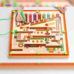 MagnoMaze Spel houten magneet doolhof kinderen educatief leerspel www.middo.nl