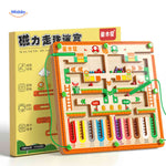 MagnoMaze Spel houten magneet doolhof kinderspel educatief speelgoed www.middo.nl