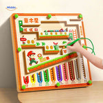 MagnoMaze Spel houten magnetisch kralendoolhof kinderen educatief spel www.middo.nl