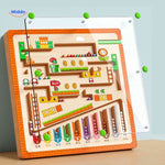 MagnoMaze Spel magnetisch kralen labyrint houten educatief speelgoed www.middo.nl