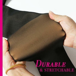 Handen strekken duurzame en rekbare fleece panty uit