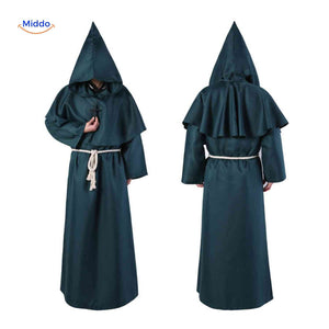 Monkara Kostuum gotisch hooded monnik pak www.middo.nl