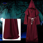 Monkara Kostuum rode middeleeuwse monnik robe www.middo.nl