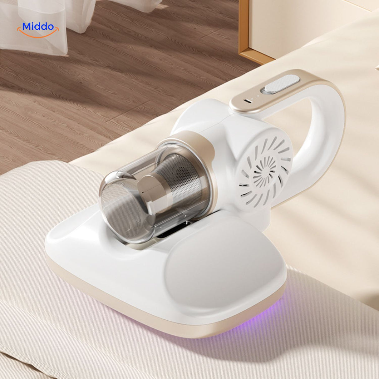MopVac Pro vloeren stofzuiger met blauw licht en functie www.middo.nl