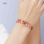 Morphix Ring multicolor brede ring met strass www.middo.nl