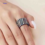 Morphix Ring zilver brede ring met strass www.middo.nl