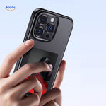 NFCScreen Case zwart met afbeelding van een persoon met een rode lens www.middo.nl