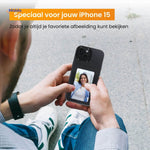 NFCScreen Case zwart met foto van een vrouw www.middo.nl