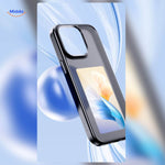 NFCScreen Case zwart met transparante achtergrond en abstracte afbeelding www.middo.nl