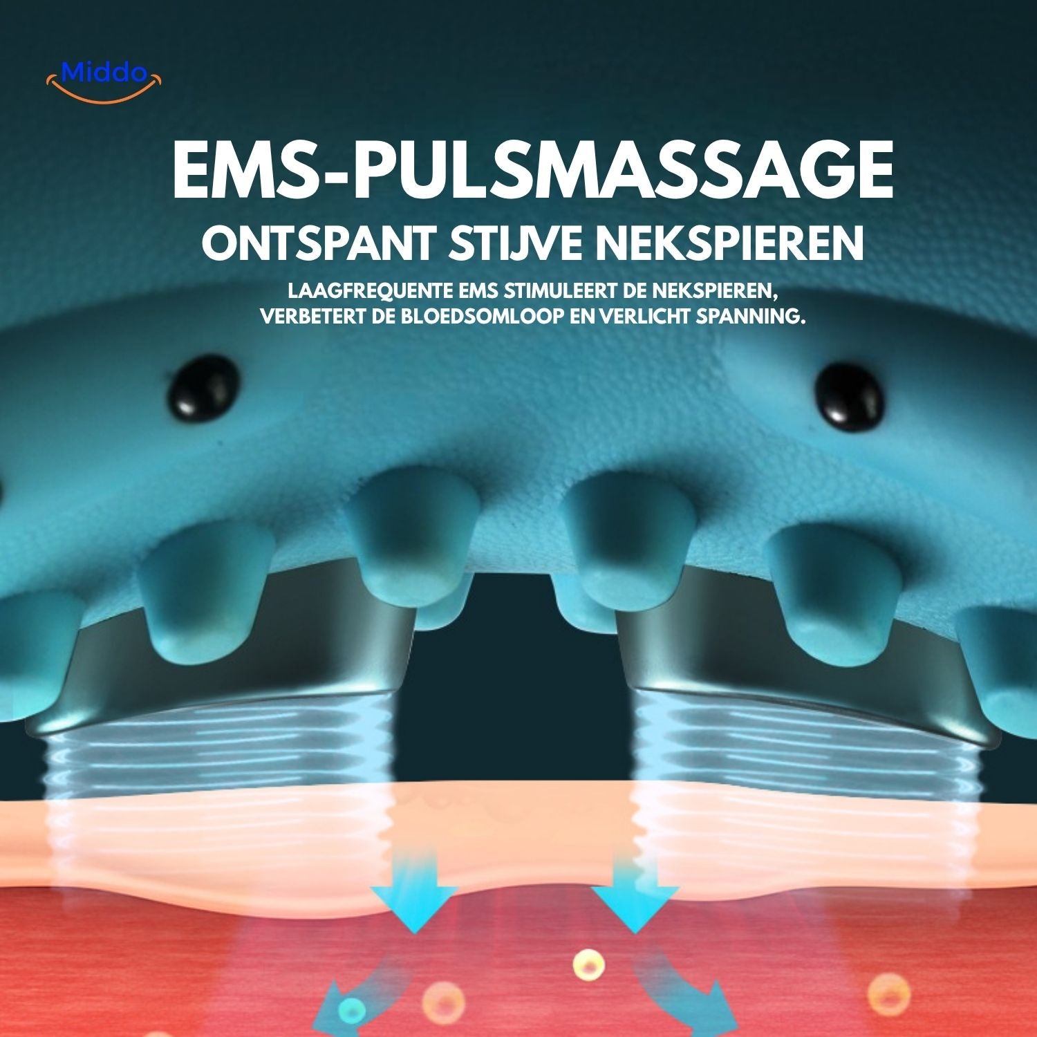 NeckEase™ Massagekussen | Kneedmassage, EMS & warmtetherapie