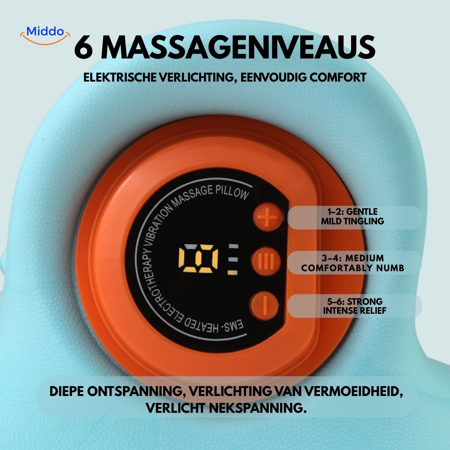 NeckEase™ Massagekussen | Kneedmassage, EMS & warmtetherapie