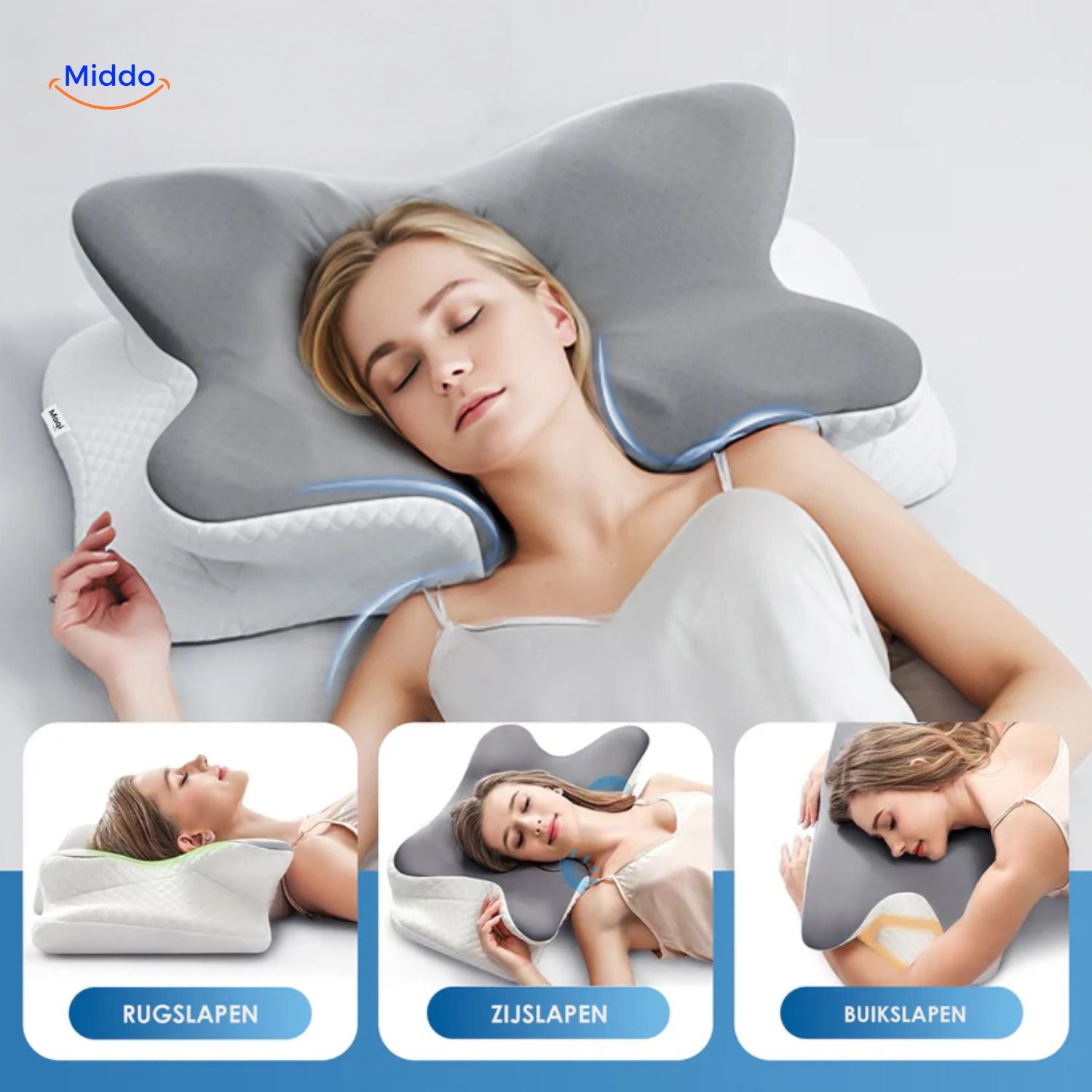NeckRest Kussen voor comfortabele ondersteuning www.middo.nl