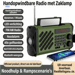 Noodradio, Zaklamp, Leeslamp, Kompas, SOS & Solar oplaadbaar – SolarPower™ Pro