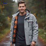 NordGuard Jas donkergroene heren winterparka met capuchon en steekzakken www.middo.nl