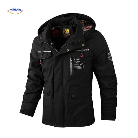 NordGuard Jas geisoleerde heren winterjas met capuchon en ritszakken www.middo.nl