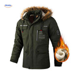 NordGuard Jas legergroene waterdichte heren winterjas met capuchon en klepzakken www.middo.nl