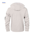 NordGuard Jas lichtbeige waterafstotende heren winterjas met capuchon en elastische manchetten www.middo.nl