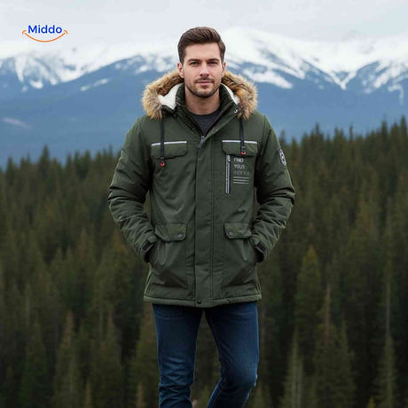 NordGuard Jas lichtgrijze waterafstotende heren outdoorjas met ritszakken en voering www.middo.nl