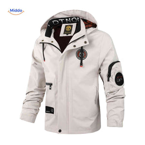NordGuard Jas waterafstotende heren winterjas met capuchon en ritszakken www.middo.nl