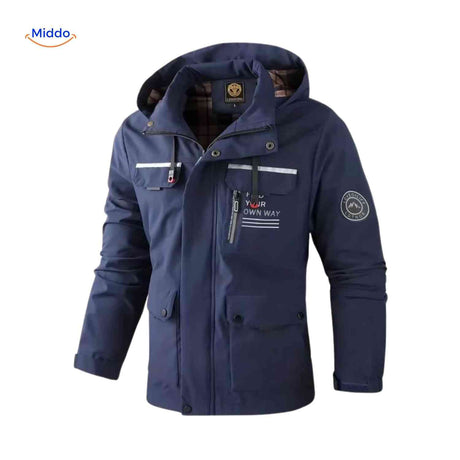 NordGuard Jas waterdichte heren winterjas met capuchon en ritszakken www.middo.nl