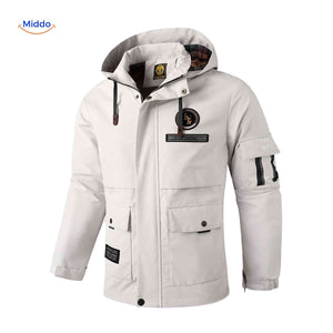 NordGuard Jas waterdichte heren winterjas met capuchon en steekzakken www.middo.nl