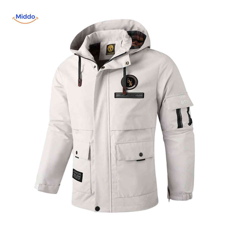 NordGuard Jas waterdichte heren winterjas met capuchon en steekzakken www.middo.nl