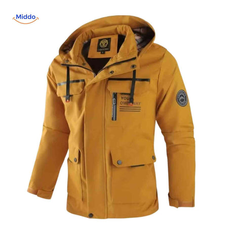 NordGuard Jas waterdichte outdoor herenjas met capuchon en borstzak www.middo.nl