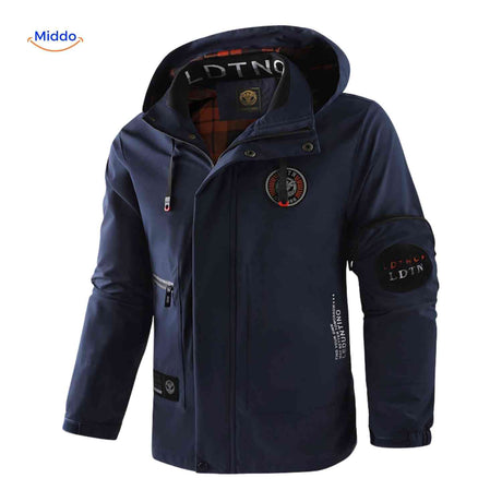 NordGuard Jas winddichte heren winterjas met capuchon en ritssluiting www.middo.nl
