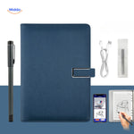 NoteSync Smart Pen donkerblauw leer notitieboek usb pen www.middo.nl
