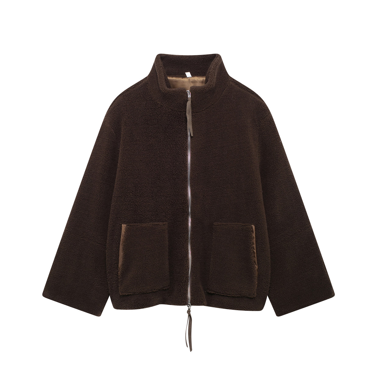CozyLuxe™ Teddy Wol Jas | Luxe Comfort met Hoge Kraag en Zachte Lamswol