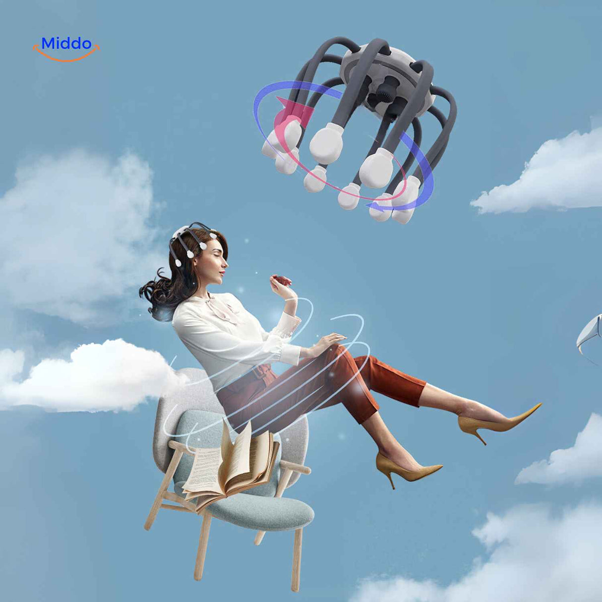 OctoRelax Massager elektrische hoofdmassage voor ultieme ontspanning www.middo.nl