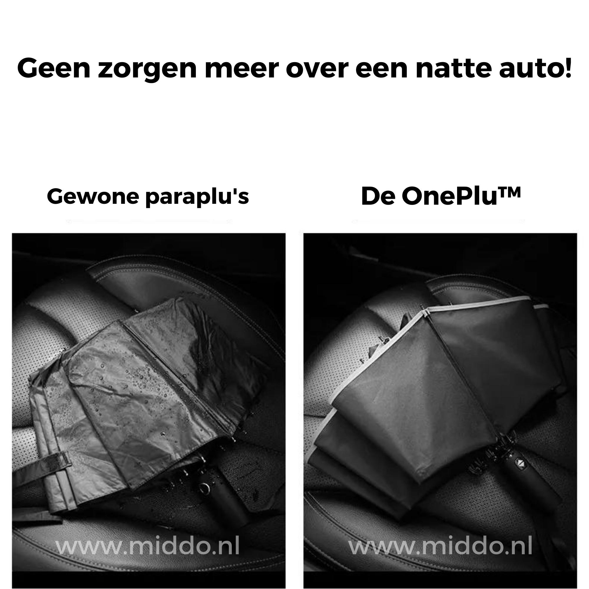 OnePlu™ | Parapluie coupe-vent automatique avec bord réfléchissant