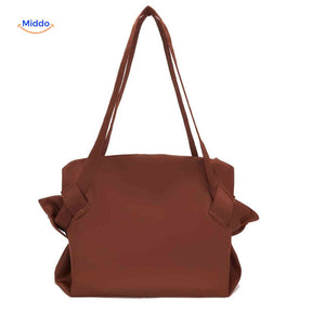 Packora Tas leren shopper met dubbele handgrepen www.middo.nl